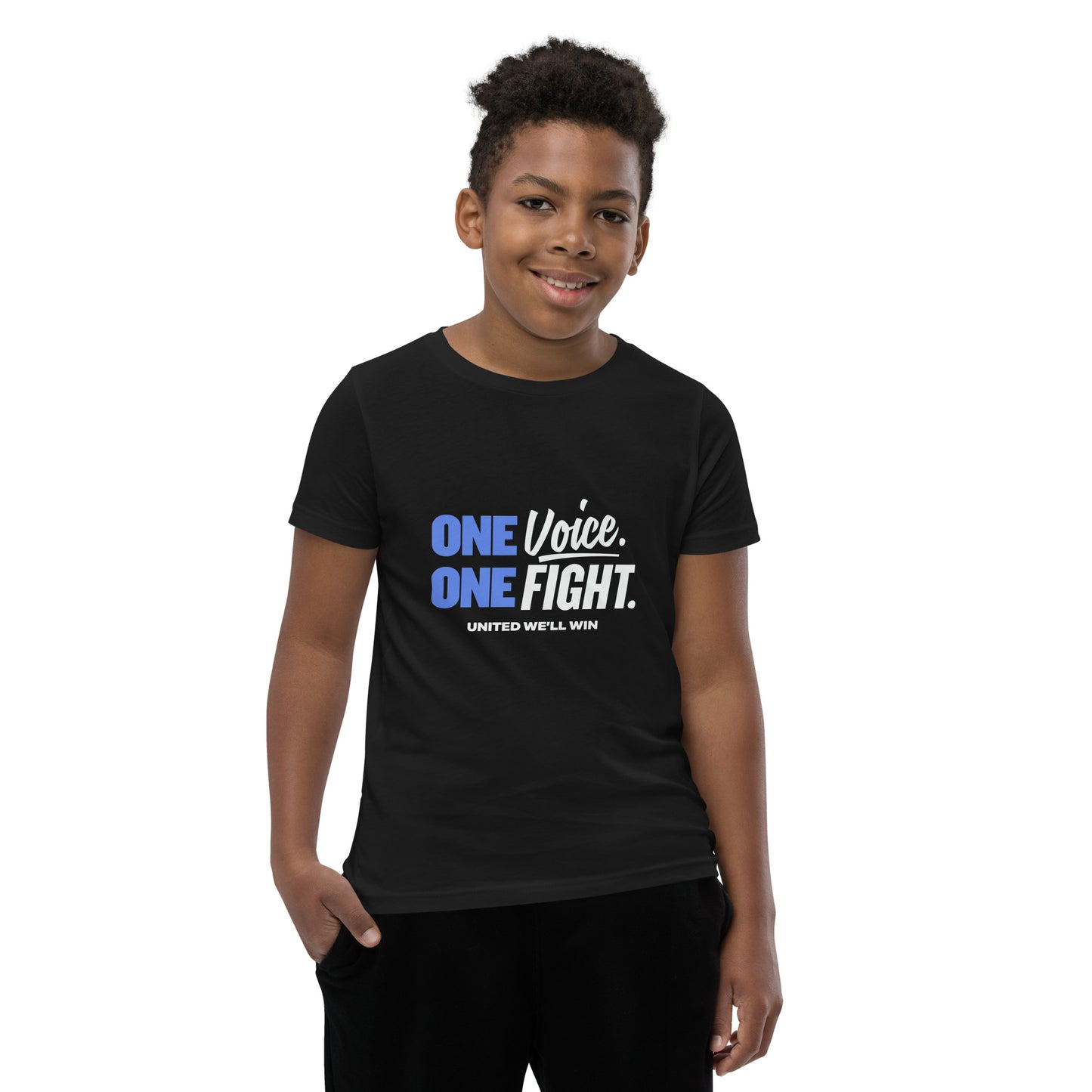 "One Voice One Fight" Youth Short Sleeve T-Shirt