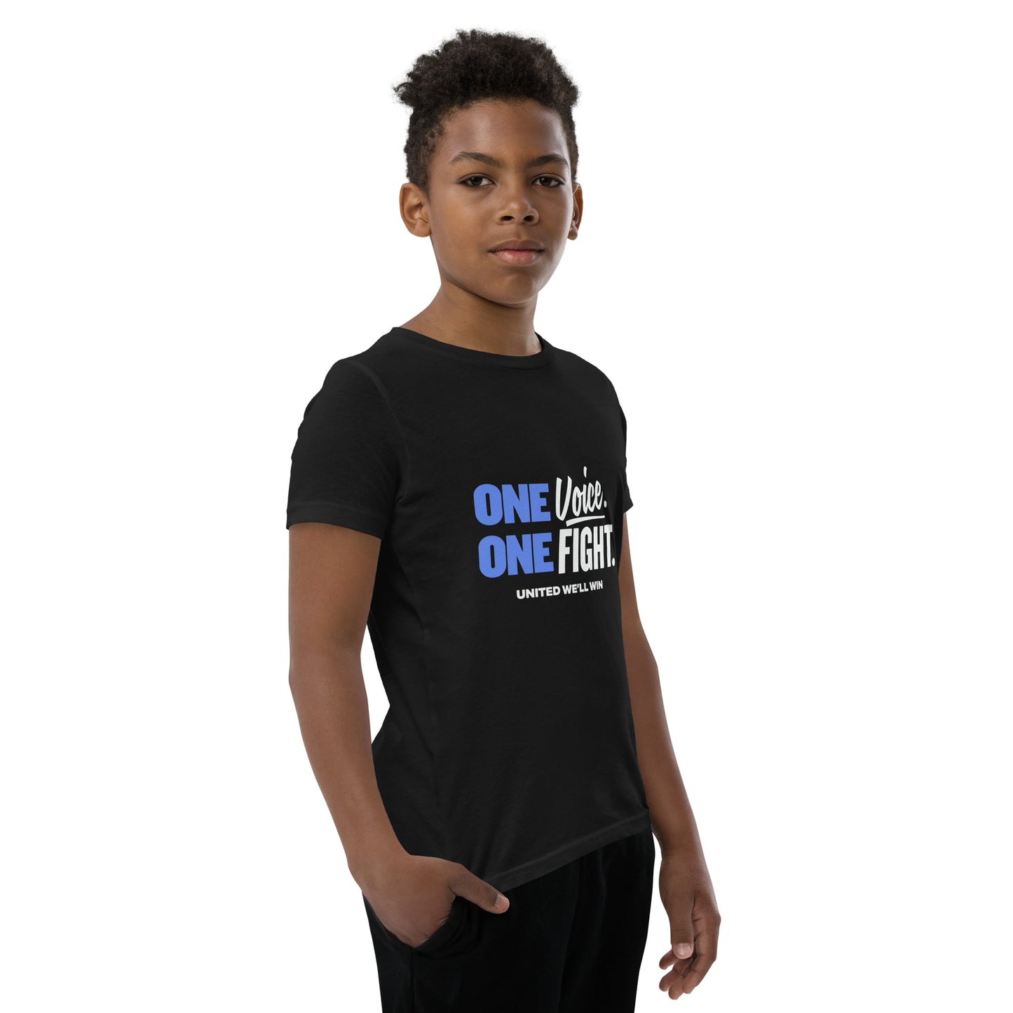 "One Voice One Fight" Youth Short Sleeve T-Shirt